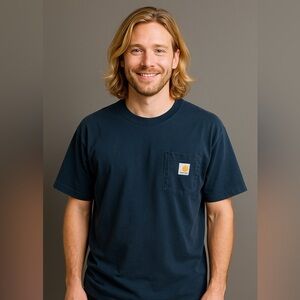 Carhartt Large Black Loose Fit Short Sleeve Heavy Weight Pocket T-Shirt